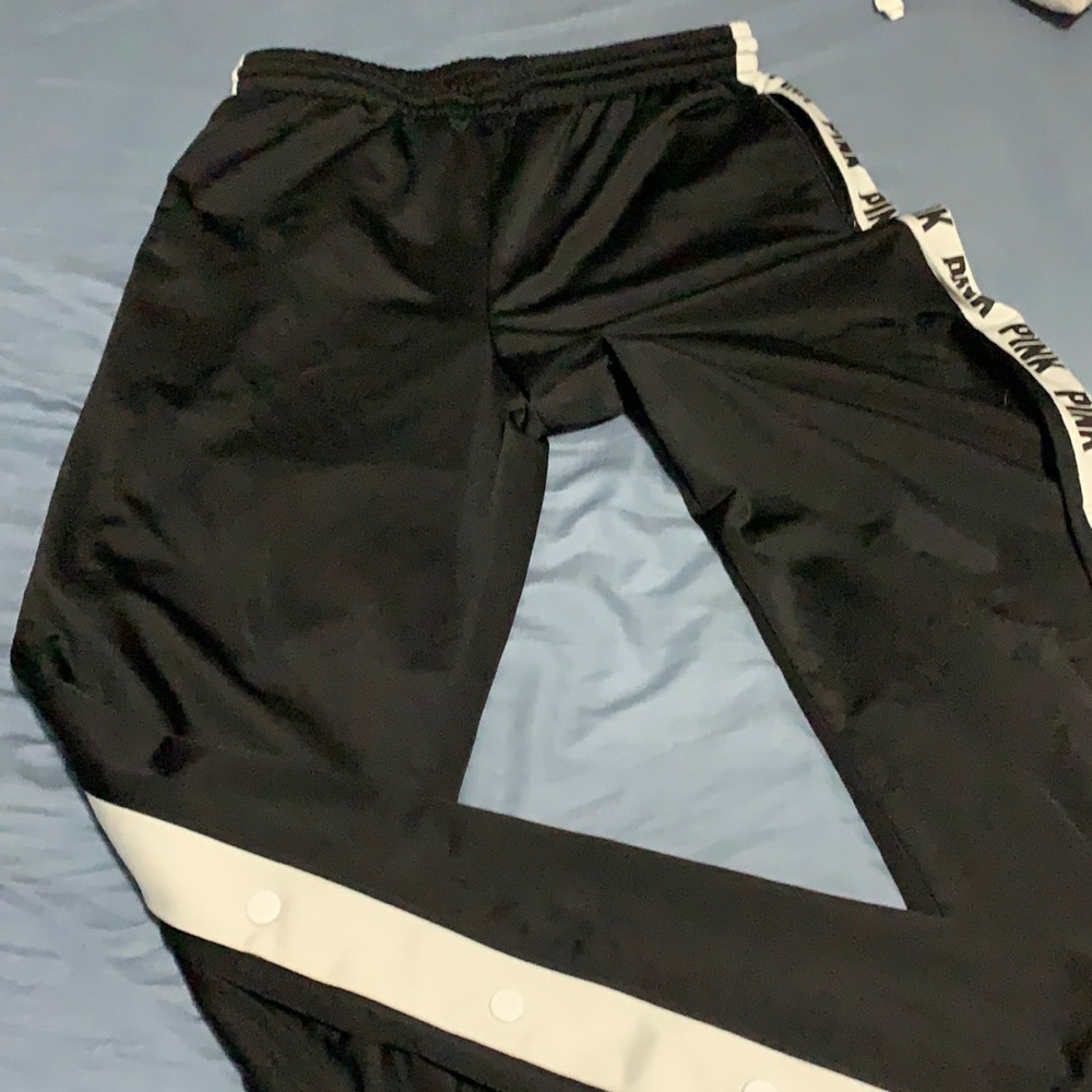 Large pink button up gym sweats